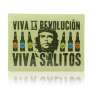 1x Salitos beer tin sign Viva La Revolution light green 40 x 30