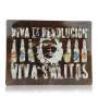 1x Salitos beer tin sign Viva La Revolution brown with colorful 40 x 30