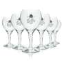 6x Leffe beer glass 0.33l – Design chalice trophy glasses Belgian beer Blonde Brown