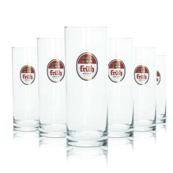 12x Früh Kölsch beer glass 0.4l bar mug glasses...