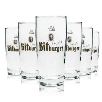 12x Bitburger beer glass 0,2l Willi mug