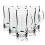 6x Krombacher glass 0.5l beer mug mug Seidel Relief glasses Pils Gastro oak
