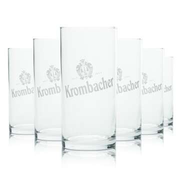 6x Krombacher glass 0,1l Willy tasting glass Pils beer...