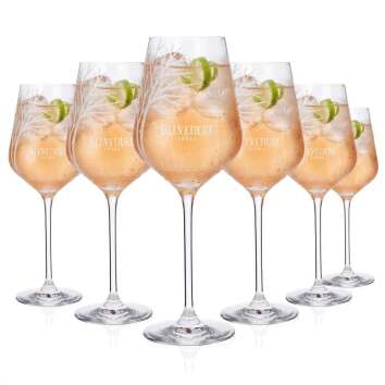 6x Belvedere Vodka Glass 0.44l Cocktail Glass Vodka...