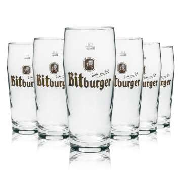 12x Bitburger beer glass 0,5l Willi mug