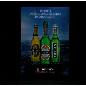 1x Becks beer neon sign DIN A3 LED sign bottles 35x47