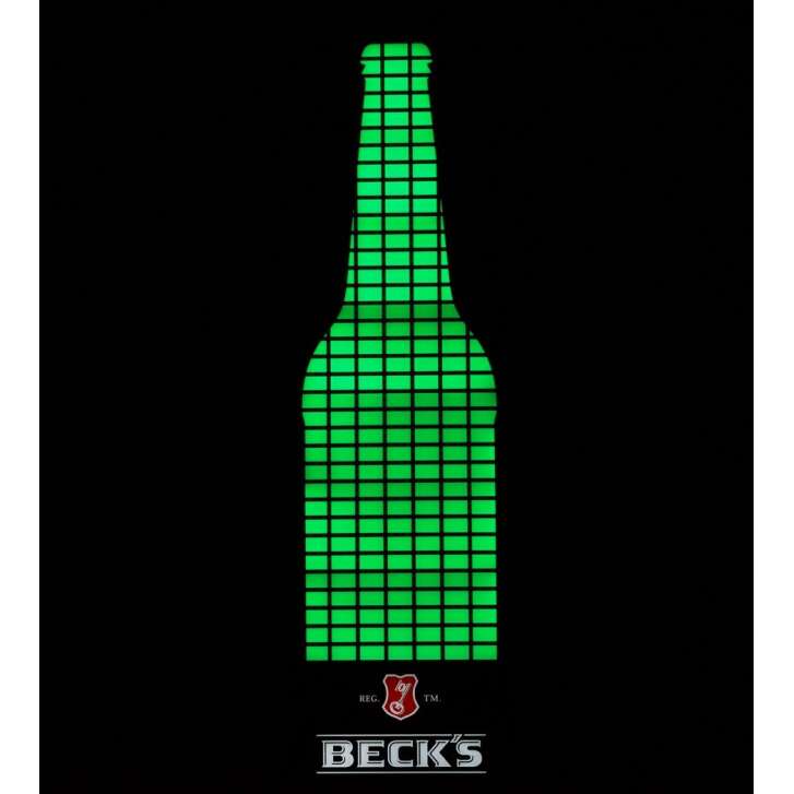 1x Becks beer neon sign 80x20 Equilizer bottle display