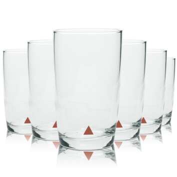 6x Apollinaris Water Glass 0,2l New Design Glasses Gastro...