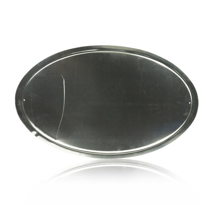 1x Krombacher beer tin, thin, round, 70x44