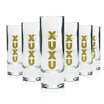 6x XuXu Limes glasses 4cl Shot