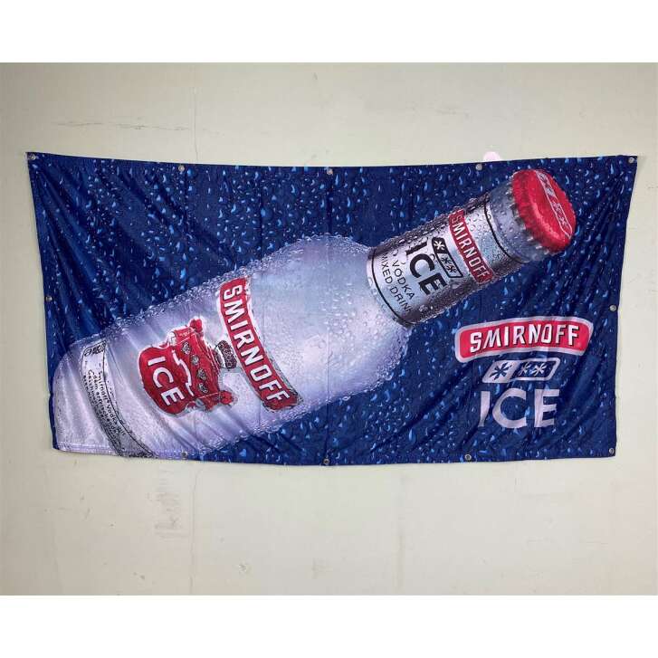 1x Smirnoff Vodka flag Ice blue 180x100