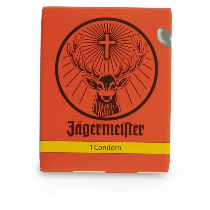 1x Jägermeister liqueur condom packaged