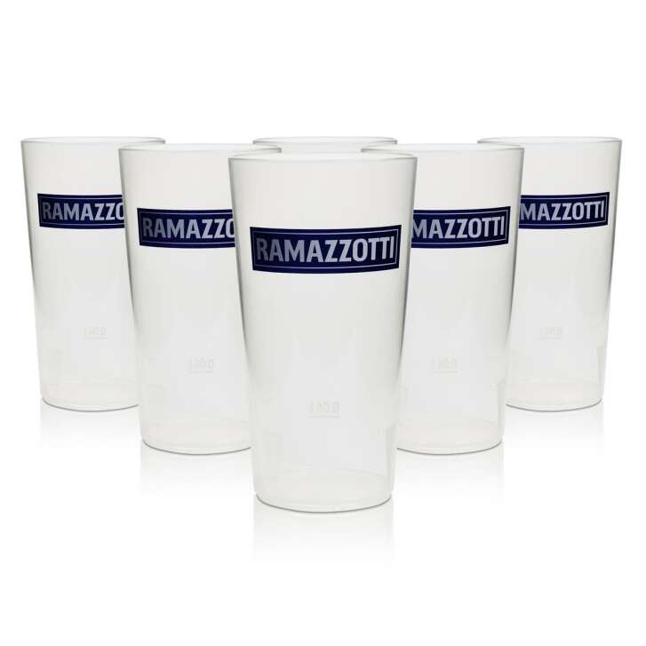 6x Ramazzotti liqueur cups reusable 0,3l Cupconcept oak 4cl