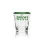 6x Branca Menta liqueur glass 2cl shot green rim