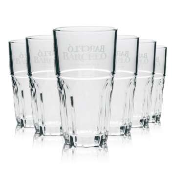 6x Barcelo Rum Glass Longdrink 34cl