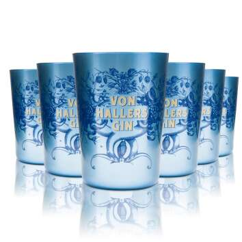 6x Von Hallers glass 0.4l gin-tonic fizz tumbler long...