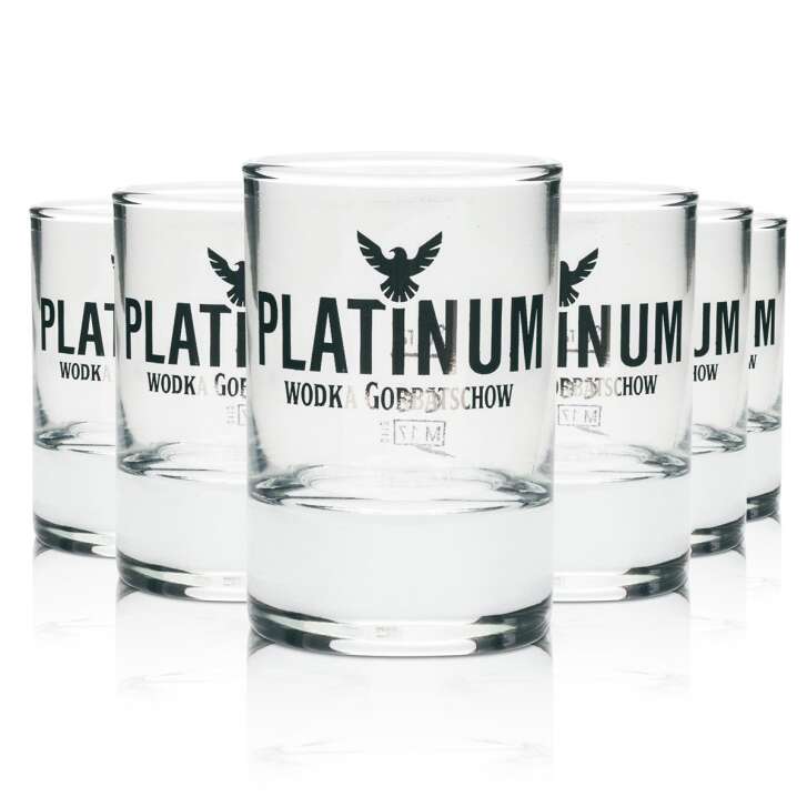 12x Gorbachev Vodka Glass Shot Platinum 2cl