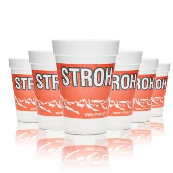 100x straw rum styrofoam cups 0.25l disposable glasses...