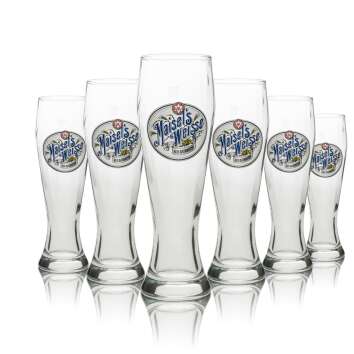 6x Maisels Weisse beer glass 0,5l wheat