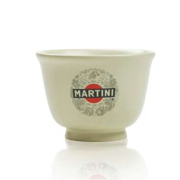 6x Martini vermouth bowl clay snacks beige