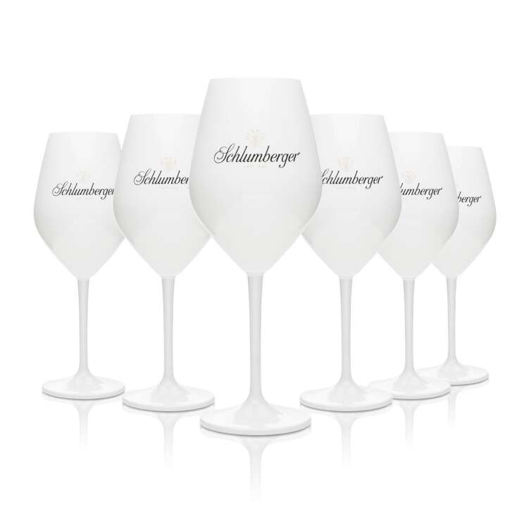 1x Schlumberger Sparkling Wine Glass White Ice