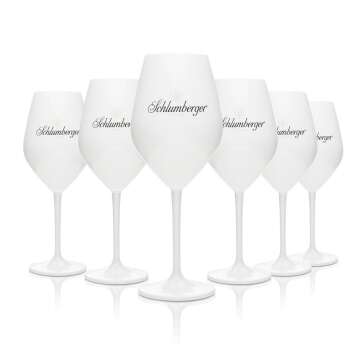 6x Schlumberger Glass 0,46l Wine Champagne Cocktail...