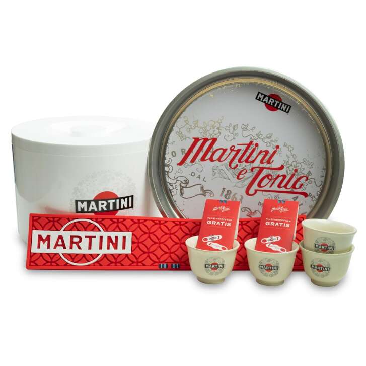 XL Martini vermouth set cooler + bar mat + tray + opener + bowls