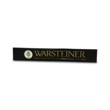 1x Warsteiner beer bar mat black 58x9 cm