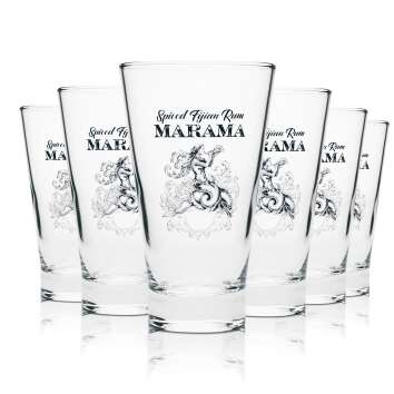 1x Marama Rum glass long drink individually wrapped