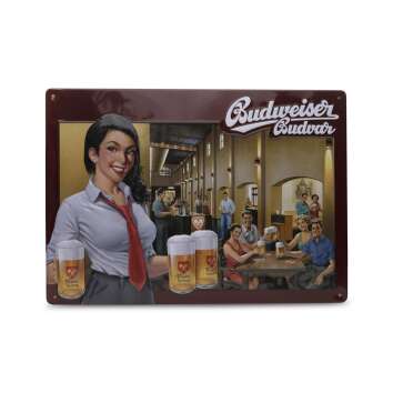 1x Budweiser beer tin sign no. 8 pub 30x21