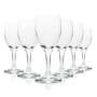 6x San Pellegrino glass 0.2l mineral water flute goblet glasses Italy soda fizz