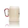 1x Paulaner beer mug clay 0,5l with carabiner colorful