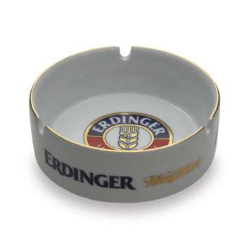 1x Erdinger beer ashtray ceramic white 10,5cm