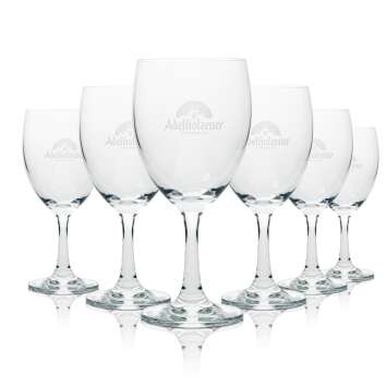 6x Adelholzener glass 0,2l goblet tulip flute glasses...