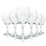 6x Adelholzener glass 0,2l goblet tulip flute glasses gastro calibrated mineral water