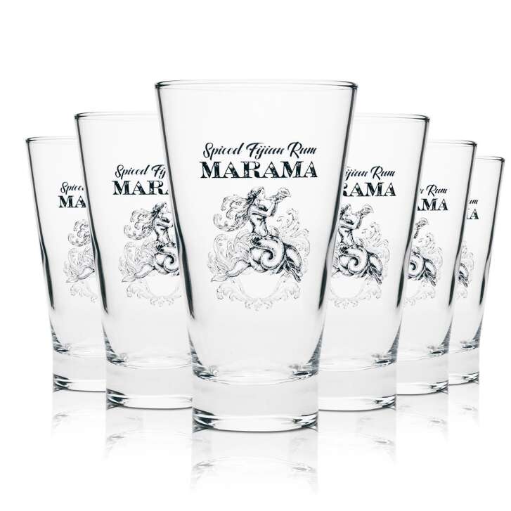 6x Marama Rum glass long drink new