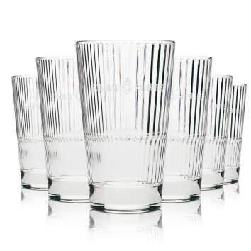 6x Bombay Gin fluted long drink glass