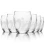 6x Volvic Water Glass Edition 2011 Tumbler white
