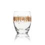 6x Volvic Water Glass Edition 2010 Tumbler brown