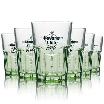 6x Havana Club Glass Verde 0,34l Longdrink Cocktail...