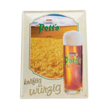 1x Potts beer tin sign Landbier bottom-fermented strong...