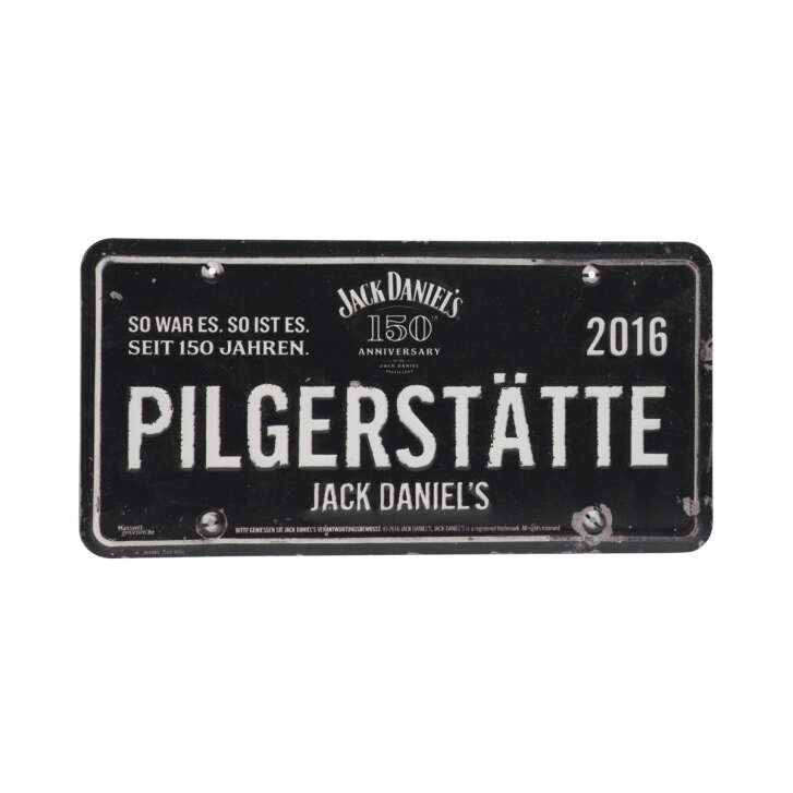 1x Jack Daniels Rum tin sign pilgrimage site 2016 30,5x15
