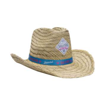 1x Salitos beer hat straw hat "Imported Blue"