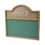 Coca Cola chalk board wood look green retro plastic injection molded wall advertising