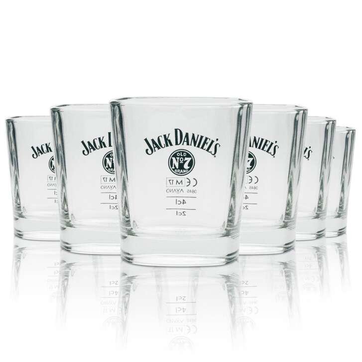 6x Jack Daniels whiskey glass tumbler 270ml