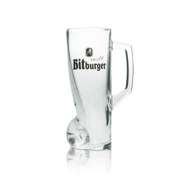 1x Bitburger beer glass Hoffenheim fan mug 500ml
