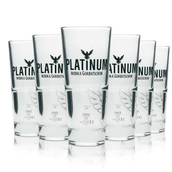 12x Gorbachev Vodka Glass Longdrink Platinum 290ml