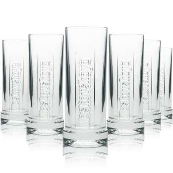 6x Moskovskaya Vodka Glass Longdrink Relief 300ml Rastal
