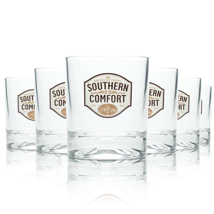 6x Southern Comfort Whiskey Glass 0,3l Tumbler Glasses Gastro Bourbon USA