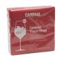 50x Campari vermouth napkins red Tocco Rosso 12x12 cm